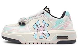 Кроссовки MLB Chunky Liner Skateboarding Shoes Unisex Low-top White/pink, белый/черный