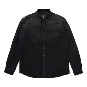 Рубашка MM6 Maison Margiela Paneled Denim Shirt, Black