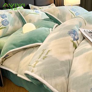 AVIVI Комплект постельного белья 1,8 м, 4 предмета, простыня, пододеяльник 200x230 см