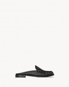 Мюли LE LOAFER из угря SAINT LAURENT, черный