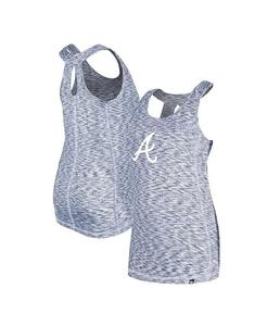 Женская темно-синяя майка Atlanta Braves Space Dye с вырезом-замочной скважиной сзади New Era