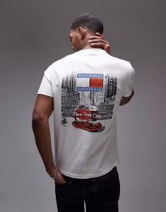 Футболка Tommy Jeans new york coffee с принтом сзади белого цвета