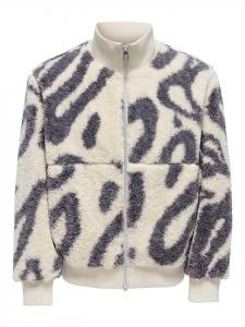 Флисовая куртка "Ray" белого/синего цвета ONLY & SONS