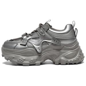 Низкие массивные кроссовки женские BASTO, Silver