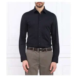 Рубашка приталенного кроя p-hank-kent-c1-222 Boss, синий