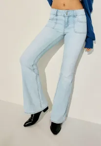 Джинсы-Клеш с боковыми карманами Stradivarius, Light-Blue Denim