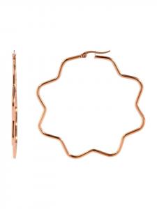 Adeliás Женские серьги - креольский цветок из нержавеющей стали в золотом исполнении