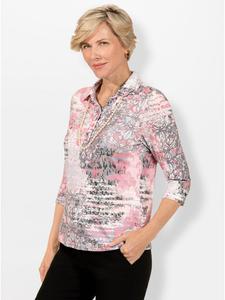 Рубашка поло с принтом гортензии и серого камня WITT WEIDEN