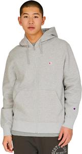 Мужская толстовка Champion C3-W106Z с длинными рукавами, вышитым логотипом и застежкой-молнией, серый