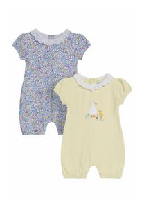 Комбинезон REGULAR FIT - 2-PACK BRODERIE COLLAR JoJo Maman Bébé, желтый