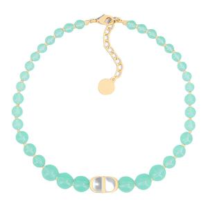DIOR 30 Montaigne Metal Necklaces Women's Light Green