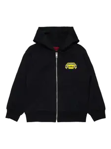 Хлопковая толстовка с капюшоном на молнии с принтом автомобиля Mostly Heard Rarely Seen 8-Bit, черный