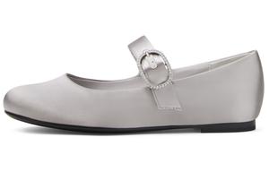 CHARLES&KEITH Маленькие туфли Мэри Джейн на плоской подошве 1 см женские светло-серые, цвет Light Grey Light Gray