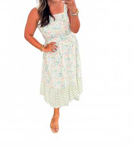 Солнечная комната с бантом на спине миди-платье в мульти &merci