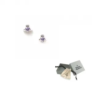 Vivienne Westwood Серьги-гвоздики из 925 стерлингового серебра Women's Silver/Lavender