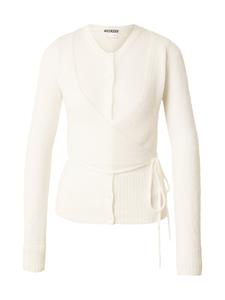 WEEKDAY Кардиган 'Drifa' вязаный, белый