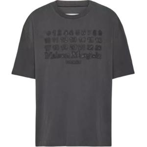 Футболка с принтом numbers motif Maison Margiela, черный