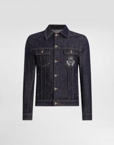 Джинсовая куртка из хлопка с нашивкой Dolce & Gabbana, мультиколор