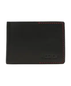 Маленький мужской кошелек с резьбой М. Kazar, черный