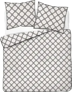 Постельное белье, перкаль, с кантом, элегантное 160x200 5592a Черно-белое Detexpol