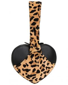 Сумка-клатч Alaïa Le Cache Coeur, цвет Sepia & Noir