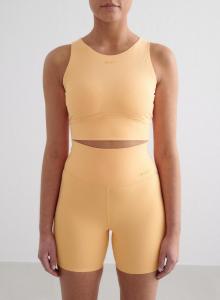 AIM'N Женский спортивный бюстгальтер для йоги с высоким воротом и бретельками на спине, светло-оранжевый