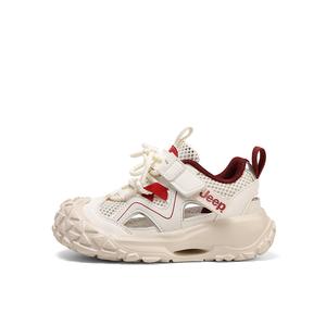 Jeep Низкие детские сандалии бежево-бордового цвета