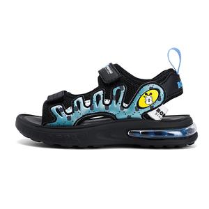 Детские сандалии из нескользящей, износостойкой, дышащей и быстросохнущей ткани. BOBDOG, черный/синий