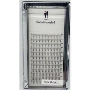 Ибра, Метод быстрого объема, ресницы 3D C 0,07 МИКС, Ibra