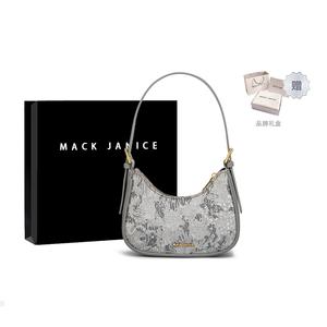 MACKJANICE Сумка через плечо из искусственной кожи, Embroidery Gray