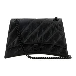 Balenciaga Кожаная сумка через плечо, женская черная