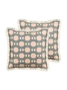 Декоративная подушка Beliani 2er Set Deko DIANTHUS, цвет bunt/grau/rosa