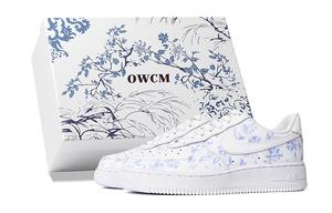 Nike Кроссовки Air Force 1 OWCM с низким верхом для скейтборда, устойчивые к истиранию, унисекс, чисто-белые