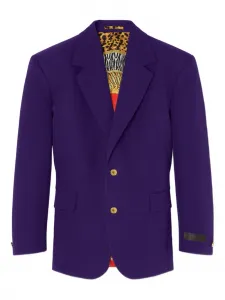 Жакет с золотыми пуговицами и подкладкой с анималистичным принтом Versace