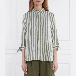 Льняная рубашка оверсайз Riani, зеленый