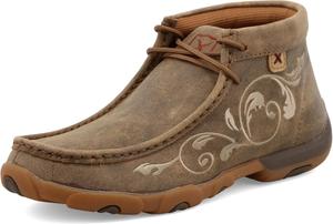 Женские мокасины для вождения Twisted X Original Chukka, Bomber & Floral Design