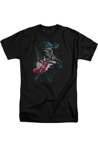 Футболка Batman Black And White с коротким рукавом для взрослых Gildan