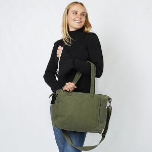 Многосекционная сумка-шопер из вельвета FASHNZFAB, оливковый