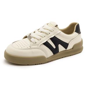 TAFN Низкие женские кроссовки для скейтбординга бежево-черного цвета