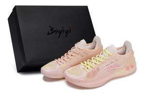 LINING Баскетбольные кроссовки Blade 4V2 с противоскользящей подошвой и износостойким верхом, с технологией BOOM, унисекс, розовые, желтые