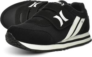 Детские кроссовки Hurley Kid's Knox для ходьбы - детские кроссовки с липучкой для легкого надевания, легкие обувь для бега и ходьбы для мальчиков и девочек, кроссовки для малышей, белый/черный