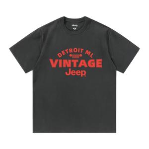 Футболка для школьников с круглым вырезом Moderate Jeep, темно-серый