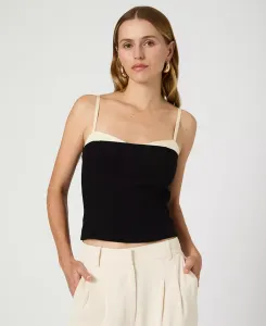 Женский корсетный топ Azra на бретелях из твила French Connection, черный