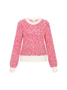 IZIA Женский свитер розового цвета с разноцветными вставками