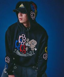 Худи GALFY American HERTS (мужское) Select Brands, цвет Black