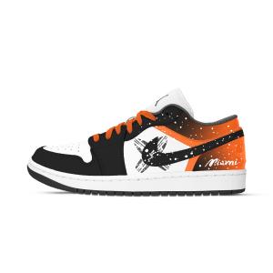 Jordan Кроссовки баскетбольные Air 1 Vintage унисекс низкие Black, White, Orange