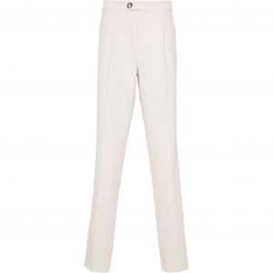 Повседневные плиссированные брюки габардин Brunello Cucinelli, бежевый