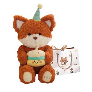 Плюшевая кукла Cake Little Fox Bear высотой 40 см OU DI PIG