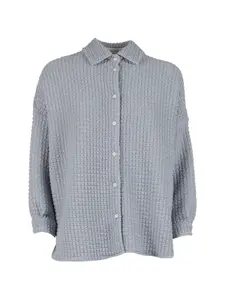 Рубашка вафельной вязки Douuod Kids, синий