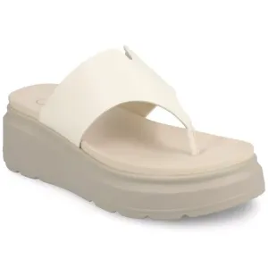 Кара клиновидные шлепанцы-вьетнамки женские Journee, белый